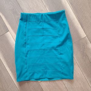 White House Black Market Turquoise bodycon skirt